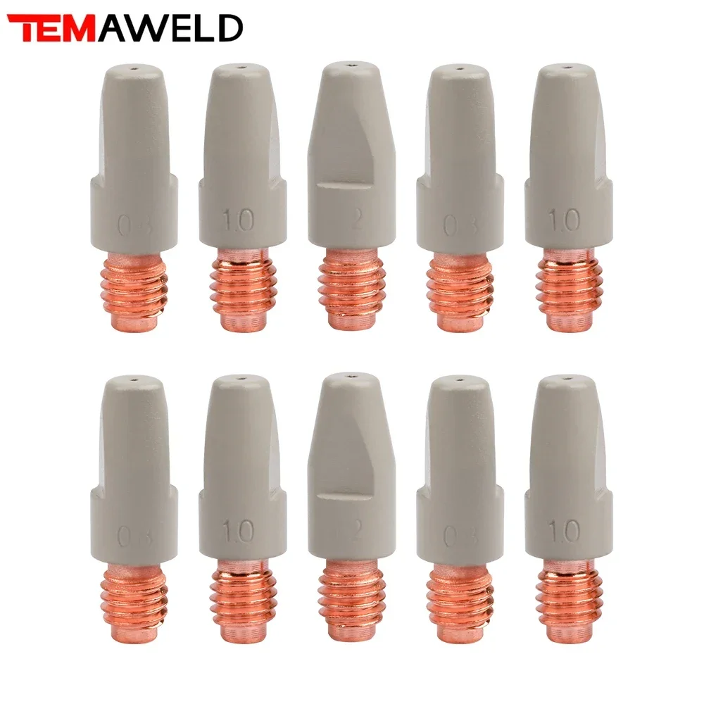 

MIG 36KD Welding Contact Tips new coating protect 30mm M8 Gas Nozzle Tip 0.8/1.0/1.2mm MIG Welding Torche Welding Tool Parts