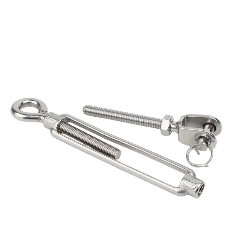 Stainless Steel Adjustable Turnbuckle M4M5M6M8M10M12M16M18~M27 Wire Ropes Tensioner Locking Devic for Shade Sail&Cable Tension
