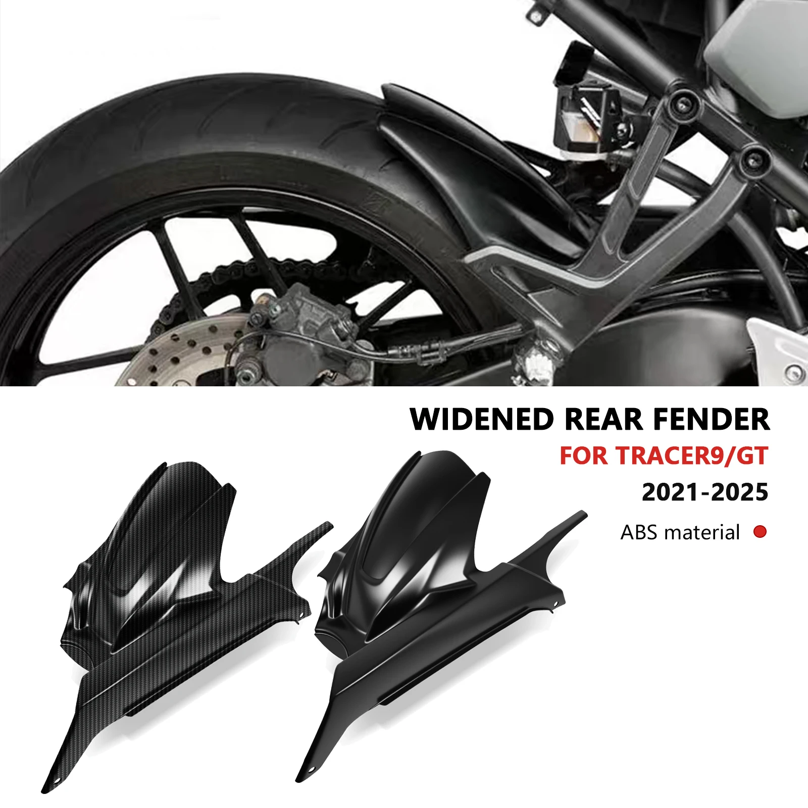 

For TRACER 9 GT 2025 2024 2023 2022 2021 tracer9 2025 Rear Wheel Mudguards Splash Guard Cover Motorcycle Extension Fender Hugger