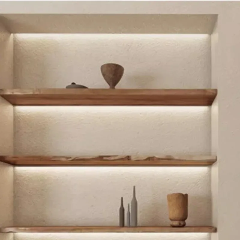 Solid Wood Floating Shelf,Natural Pine Mounted Organizer,Whole Board Desk Shelf,Multi-Purpose Display Rack for Living RoomOffice