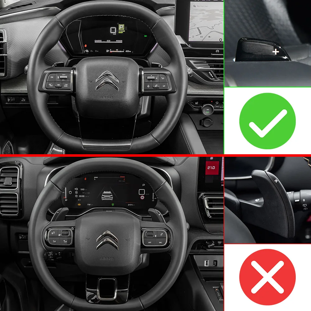 Volante per auto DSG Shift paddle Extension Shifter Stickers per Citroen C5X C4 III C5 X DS4 Hybrid 2021 2022 2023 accessori per auto