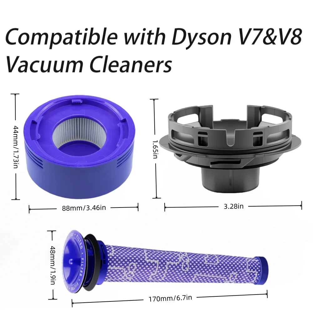 For Dyson V7 V8 Vacuum Cleaner Motor Genuine Cover HEPA Rear Filter Front Pre-Filter Vacuum Filter Kit Replacement Accessories