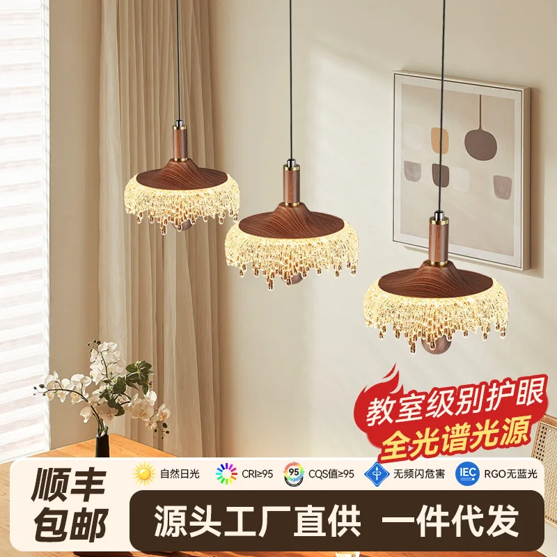 

Подвесной светильник для французской столовой, кремовый фэн-шуй, светильник для спальни в средневековом стиле, новинка 2025 года, высококачественный подвесной светильник для обеденного стола