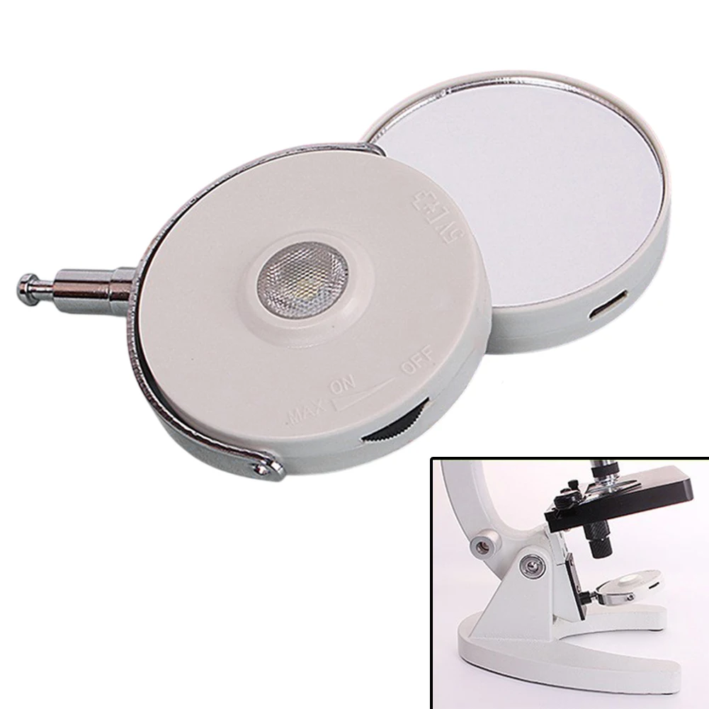 1pcs EYSDON Adjustable LED Light Source For Biological Microscopes (Light Illuminator Lamp + Mirror)