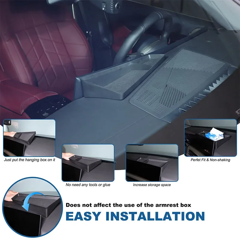 لسيارات BMW 5 Series G60 2024 2025 + لوحة سيارة الملاحة شاشة صندوق تخزين علبة المفاتيح الهاتف المحمول درج منظم الملحقات