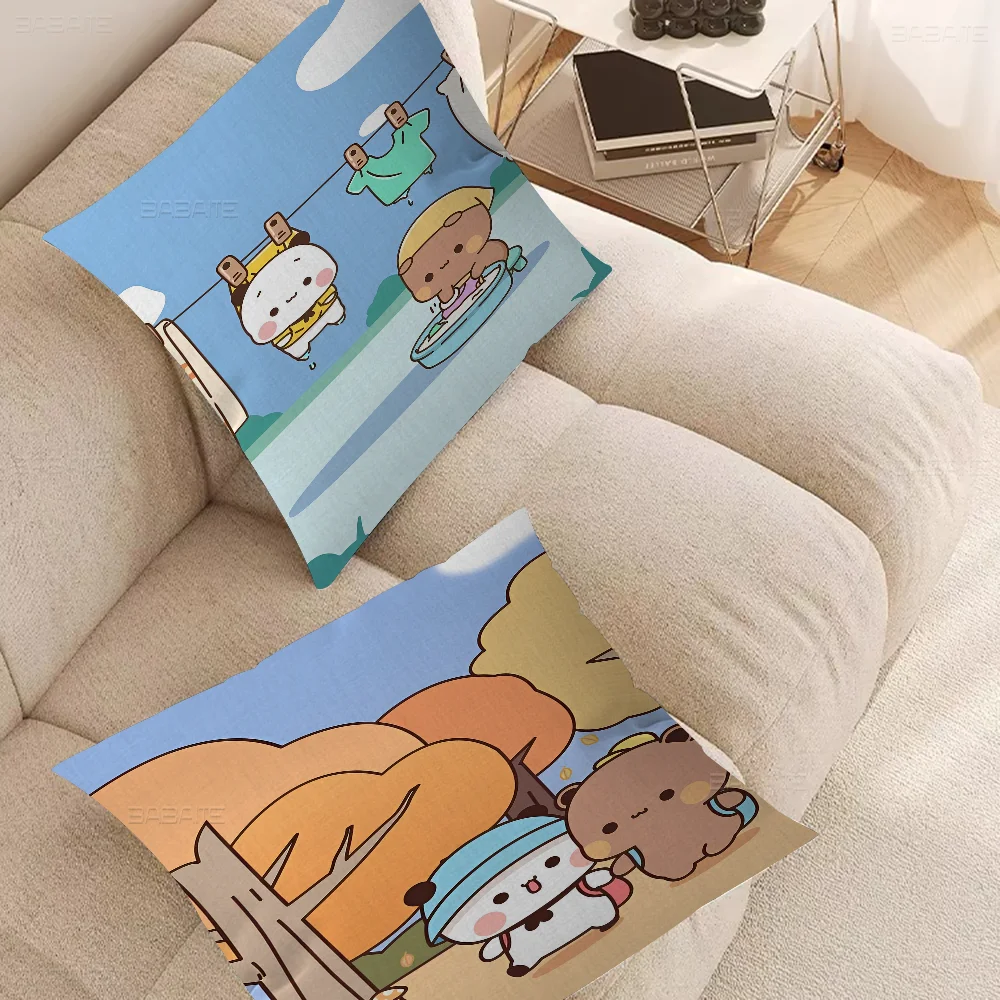 

BuBu And DuDu Cushion Cover Car Throw Pillow Case For Sofa Car Christmas Gift 40x40cm 45x45cm