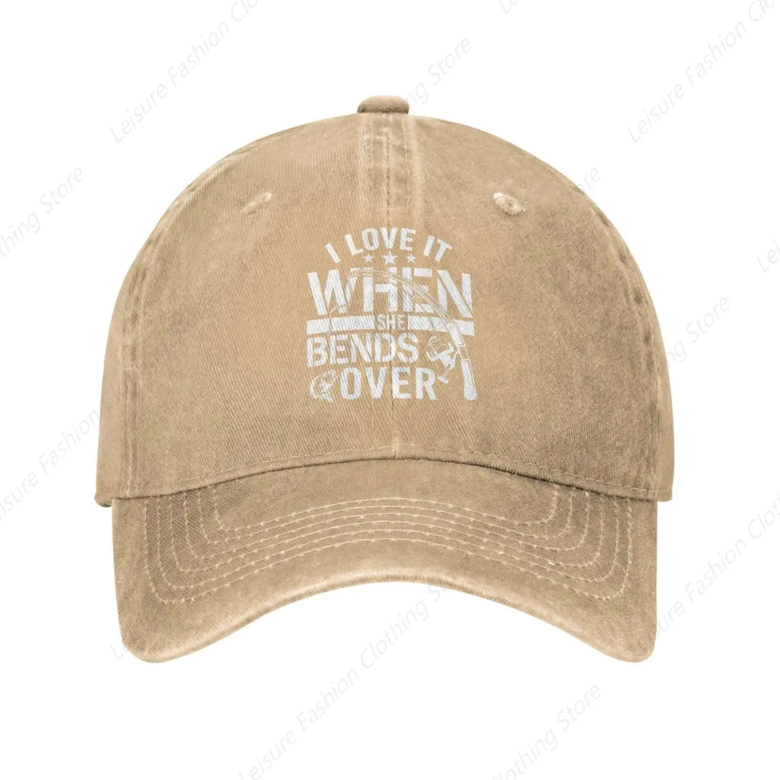 Funny Fishing Cap I Love It Whens She Bends Over Hat Men Dad Hats Trendy Caps