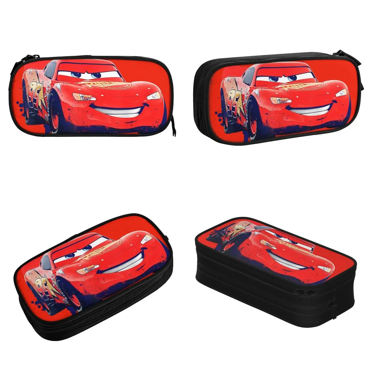 Creative Cars Lightning McQueen Paint Drifting Portrait Pencil Cases Pencil Pouch Pen Bags School Supplies Gifts Stationery