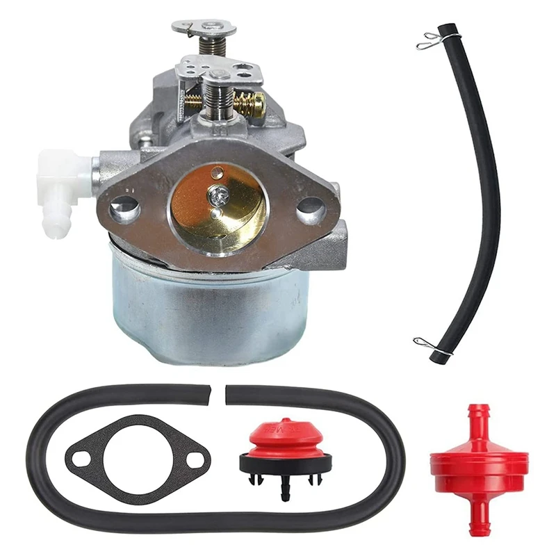 Engine Carburetor With Fuel Line Gasket For Tecumseh TVM220-157287H TVM220-157288H TVM220-157302L 640054 640297