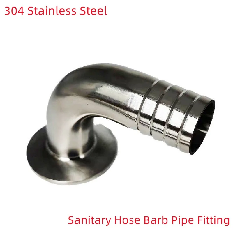 

12,7 16 19 25 32 38 45 51 63 76 мм наружный диаметр x 1,5–4 дюйма Tri Clamp из нержавеющей стали 304, колено 90 градусов, фитинг для санитарного шланга с зазубринами