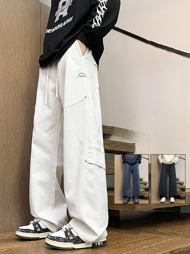 

Мужские повседневные брюки Paul Frank: прямые, свободные, широкие штанины, осенняя новинка, комфортные, свободного кроя, для отдыха