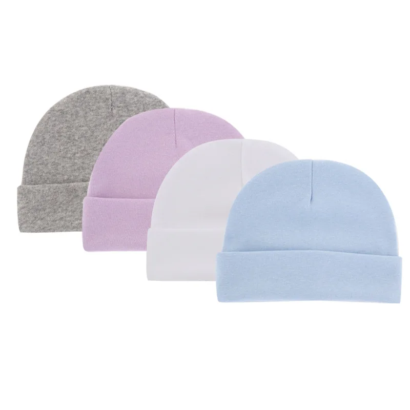 Gorro de Color liso para bebé recién nacido, regalo para bebé