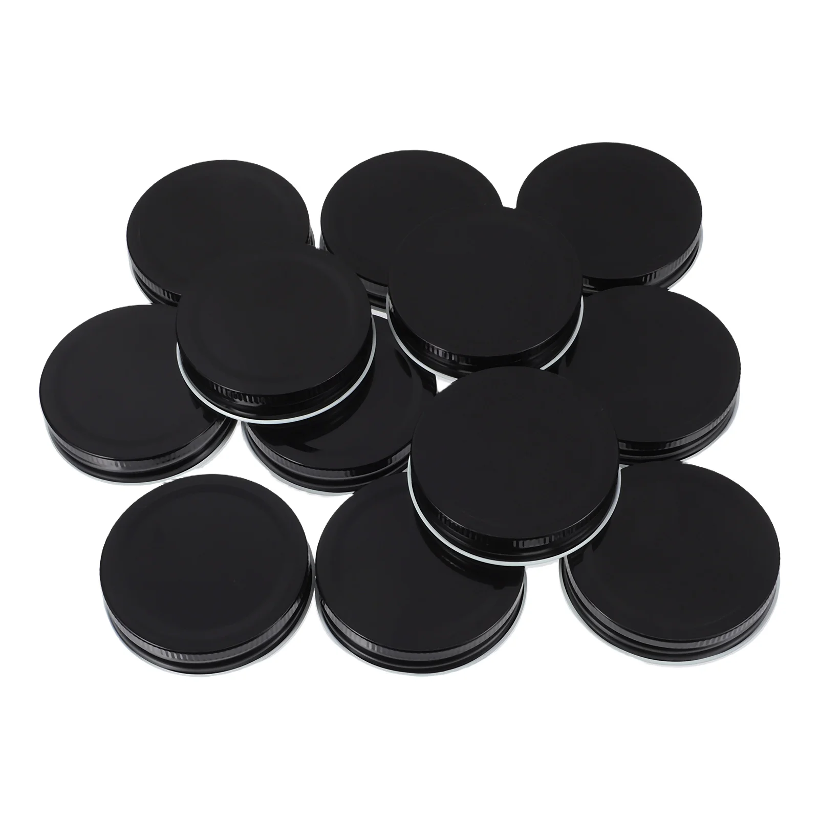 

12pcs Tinplate Cup Lids 70Mm Leakproof Metal Jar Sealing Caps Reusable Storage Covers For Mason Jars Replacement Regular Mouth