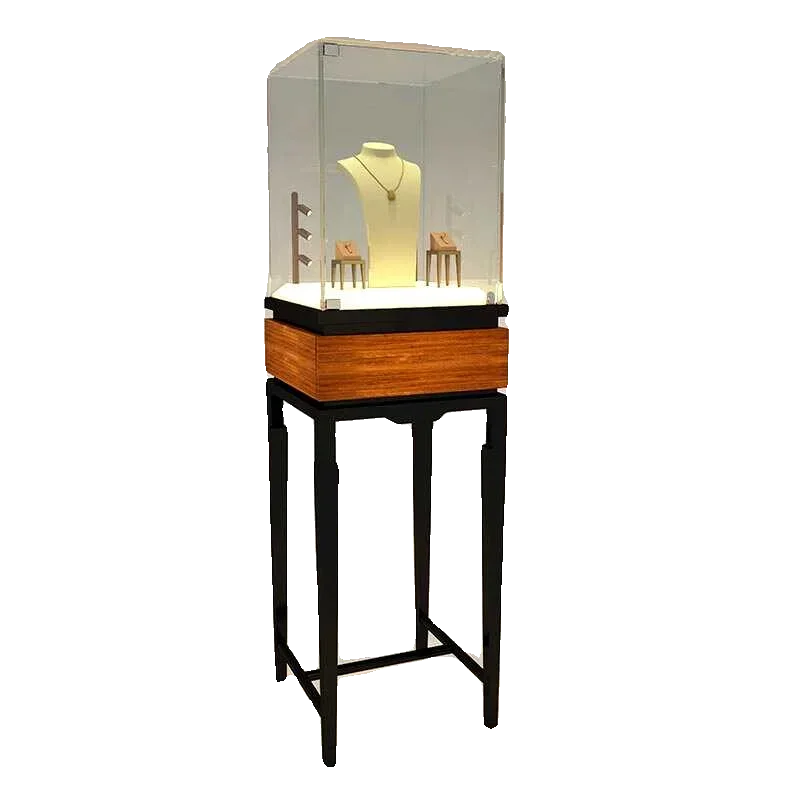 A Removable retro side cabinet transparent glass product layer cabinet