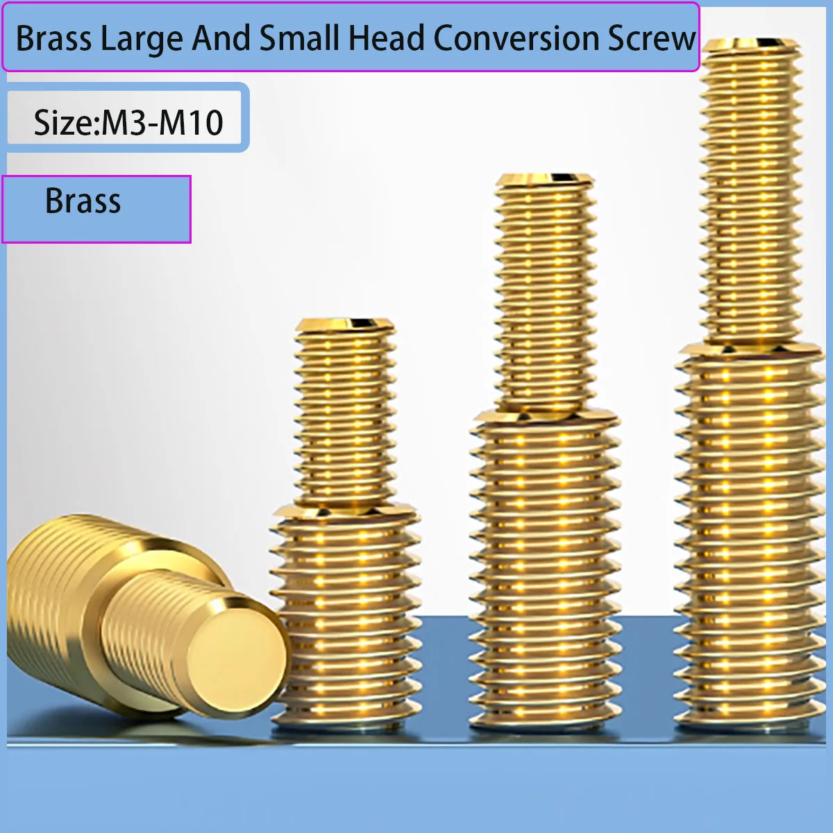 

Double Head Male to Male Thread Adapter Screw - M3 - M12 Brass Copper Security Bolt for Camera Equipment & Universal Mounting