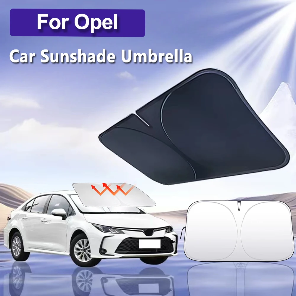 For Opel Rocks-e Vivaro Mokka-e Combo Grandland Corsa Insignia Kar Car Windshield Sunshade Cover Anti UV Protection Auto Parts