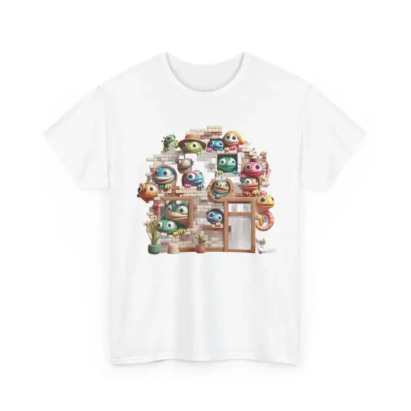 Colorful Cartoon Reptile Friends T Shirt Äì Cute Lizard Design