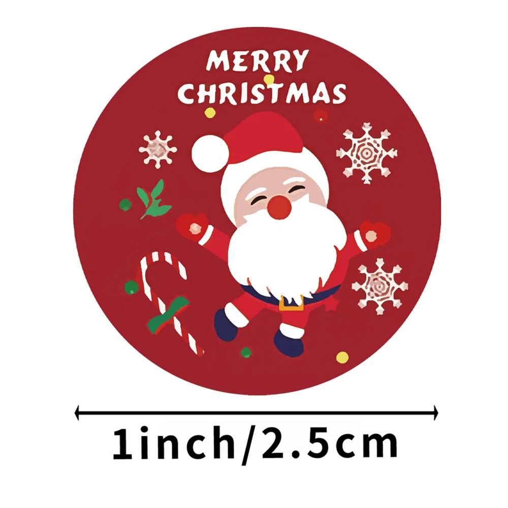 500 stücke Frohe Weihnachten Geschenk Dekorative Aufkleber 1 Zoll Runde Danke Etiketten Handgemachte Süßigkeiten Kekse Verpackung Weihnachten Aufkleber