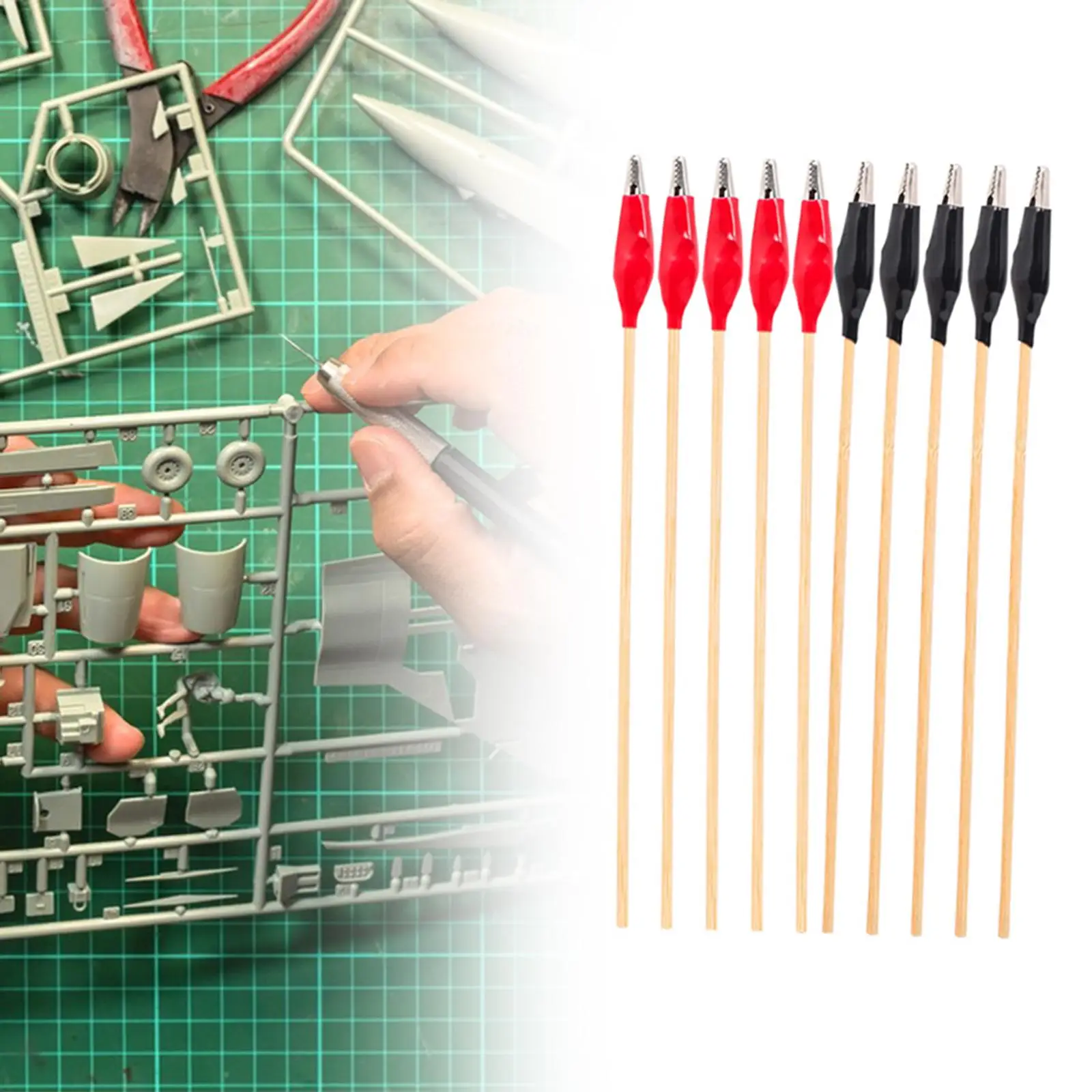 

10Pcs Model Spraying Clips, Model Color Stick Clip, Craft Painting Clip Craft Making Supplies