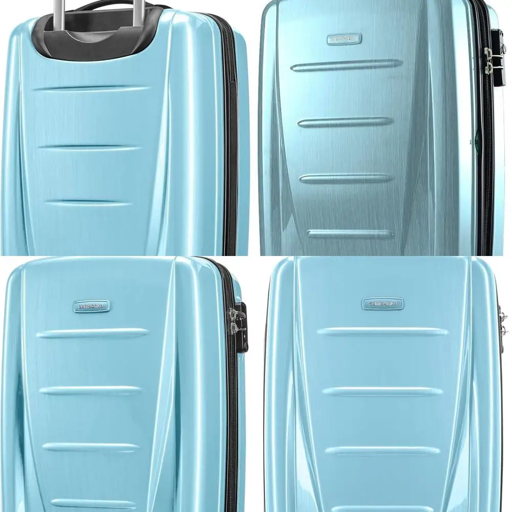 

Ice Blue 20-Inch Spinner Carry-On Hardside Luggage