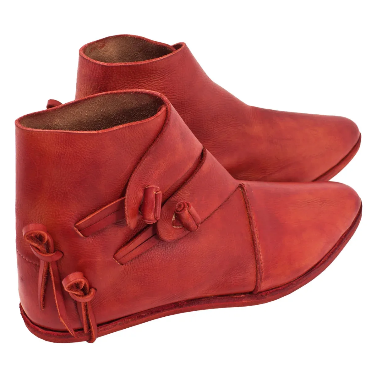 Mittelalterliche Retro-Königliche Herrenschuhe Renaissance Piraten Ritter Prinz Kurze Stiefel Halloween Cosplay Kostümparty PU-Leder Requisitenstiefel – Detail 7