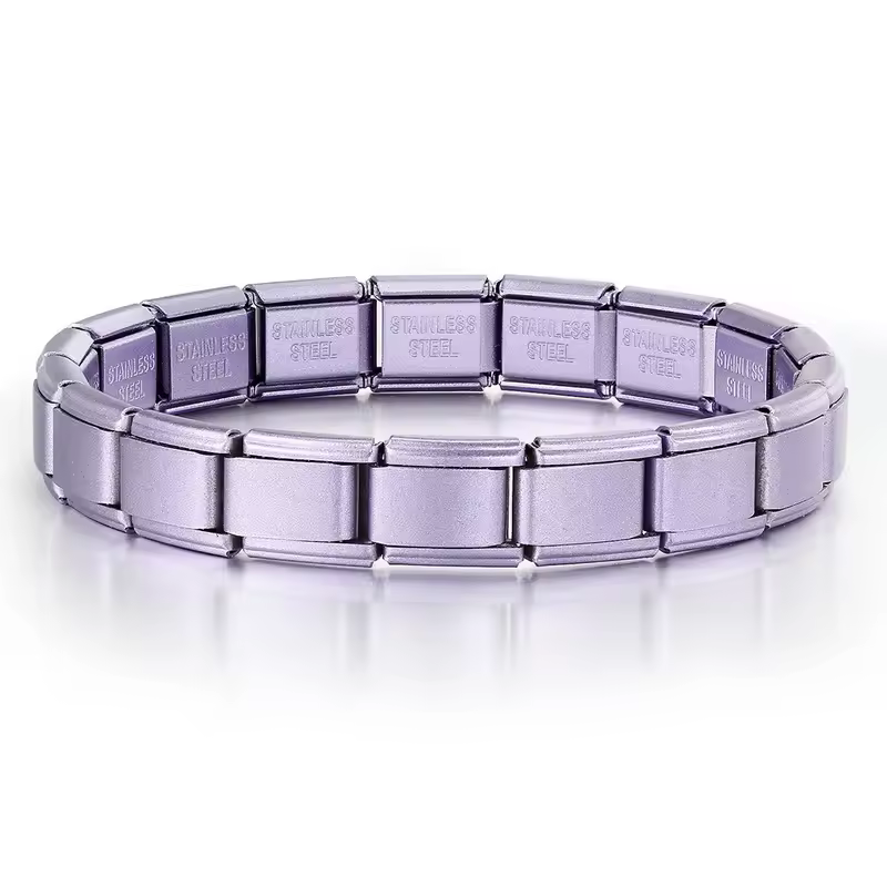 2025 New Men and Women Starry Colors 18 Pieces Italian Charm Fit 9mm Stainless Steel Modular Bracelet Wholesale Jewelry - Image 18