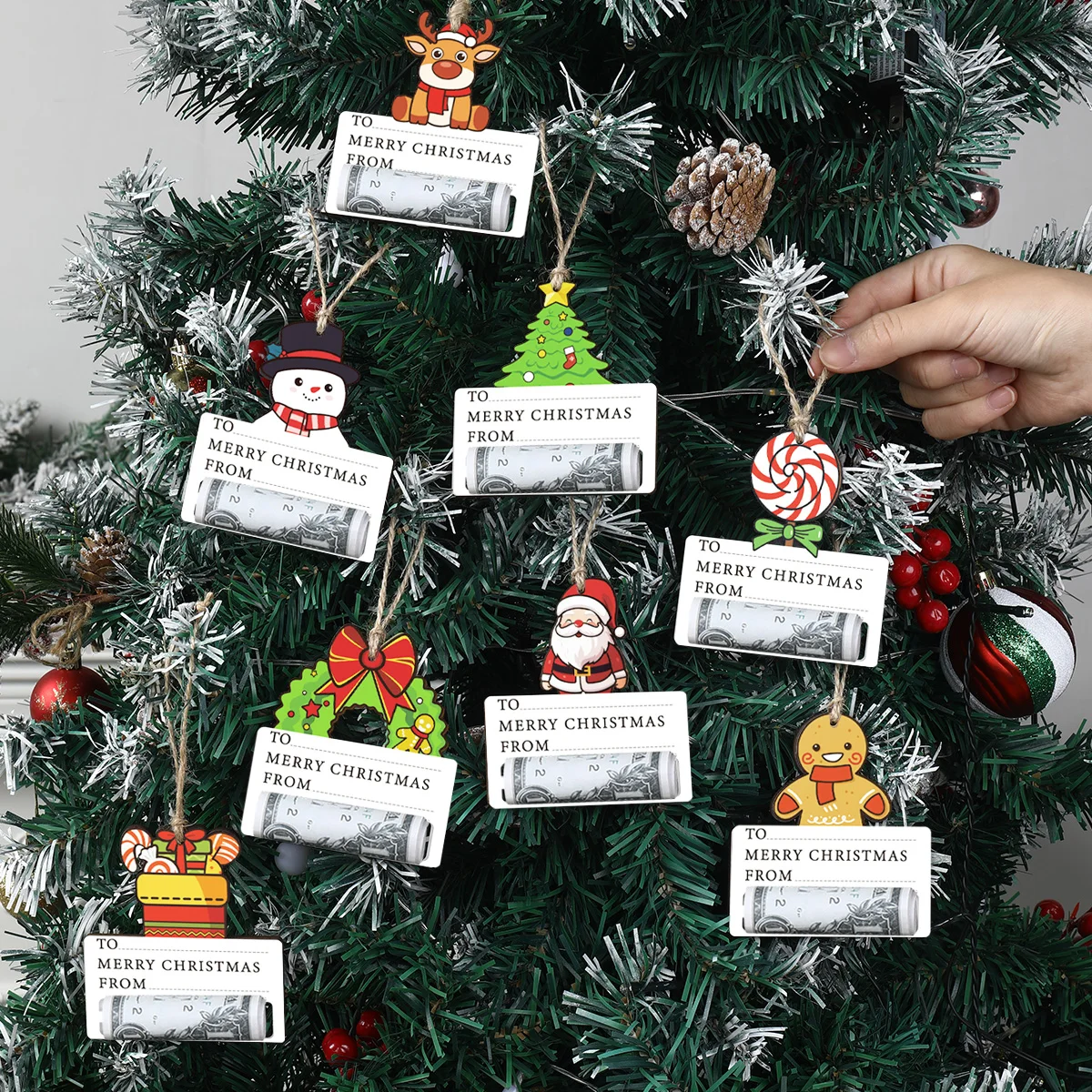

Christmas Tree Money Holder Ornament Money Card Christmas Decorations for Home 2025 Navidad Xmas Hanging Pendant Gifts New Year