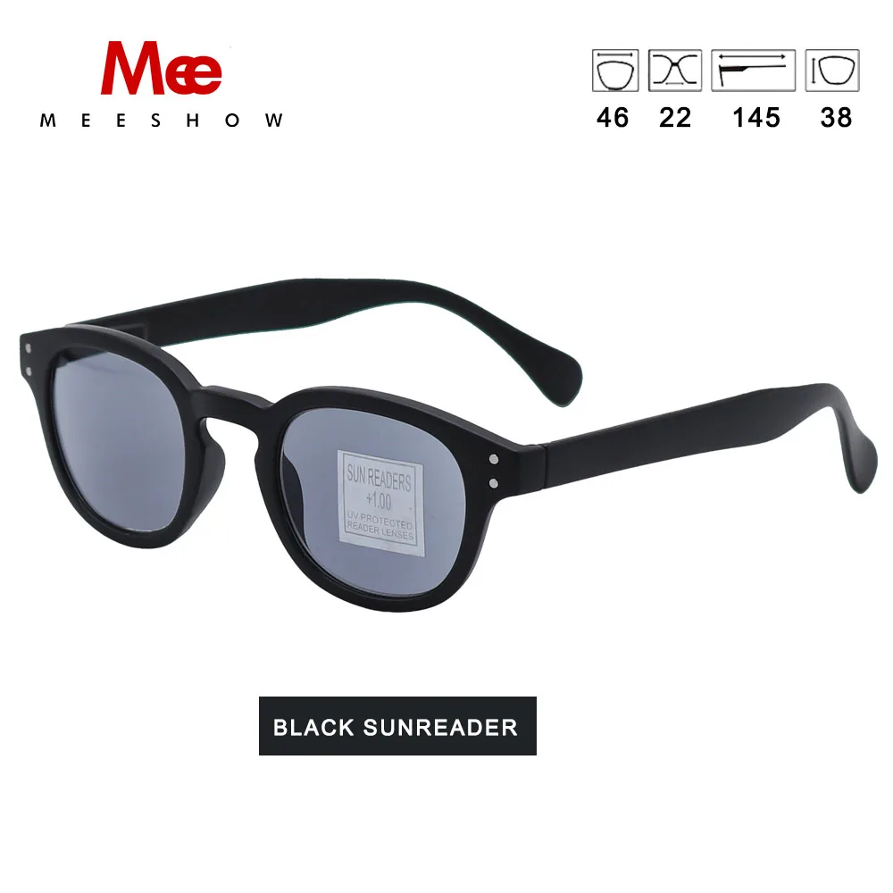 Meeshow Reading sunglasses Men Women Green Glass Lunettes De Lecture Solaires UV400 Sun Reader Summer Presbyopia glasses 1513