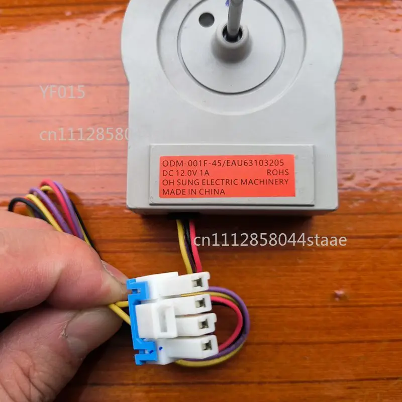 DC12V 1A Refrigerator Cooling Fan Motor With Wiring Connector Fridge Air Circulation Parts