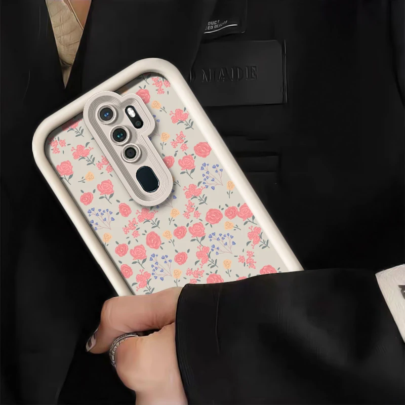 موضة زهرة جراب هاتف ل ممن لهم A38 A53 A76 A57 A55 A54 A60 A72 A73 A52 A33 A32 A92S A74 للصدمات ماتي لينة غطاء من البولي يوريثان #3