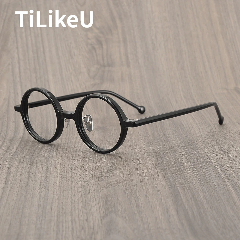 

Japan Handmade Small Round Rim Eyeglasses Retro Acetate Glasses Frame Women Myopia Eyewear Frame Men Prescription Eyeglass Frame