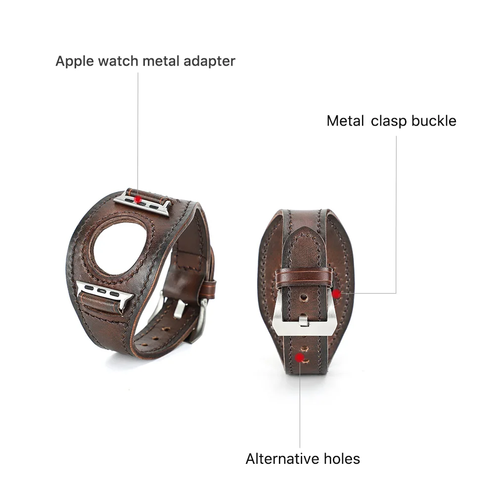 ติดต่อครอบครัว Luxury Punk สร้อยข้อมือสำหรับสายคาด Apple Watch 38/40/41/42/45/49มม.สายคล้องคอ IWatch Series 8 7 6 5 5 5 5 5 5 SE