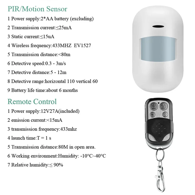 JABS-Tuya Smart Home Security Alarm System Kit Wifi Wireless Burglar Alarm Store Burglar Motion Door Window Sensor