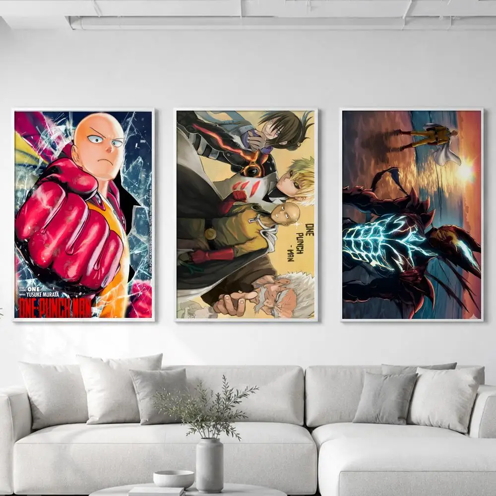 anime O-One-Punch M-Man Poster HighDefinition Eco-Friendly Premium self-adhesive For Living Room Aesthetic Room Decor - view 2