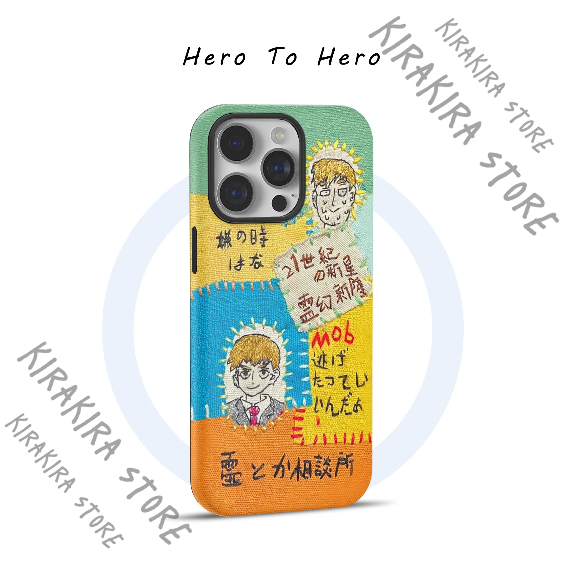 

Mob Psycho 100 Mobile Phone Shell Cosplay Anime Kageyama Shigeo Reigen Arataka Magnetic Phones Case Ornaments Accessories