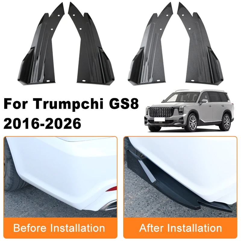 

Car Rear Bumper Spoiler Lip Diffuser Side Skirt Splitter Wrap Angle Anti-Crash Protection Trim For Trumpchi GS8 2016-2026 2017
