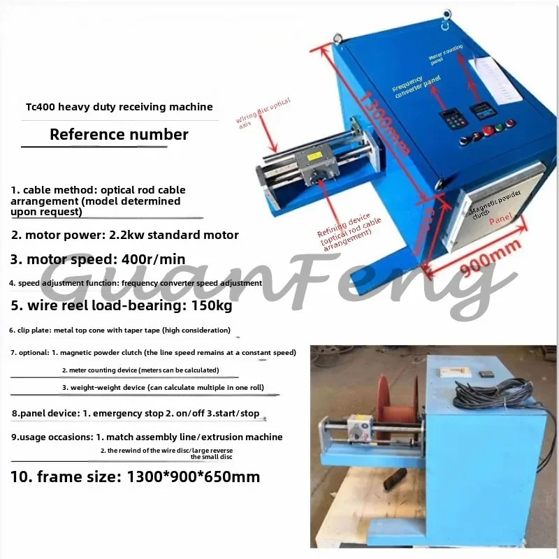 QP-400 Wire Winding Machine Rewinding Machine Wire and Cable Winding Machine Copper Wire Automatic Rope Winding 220/380V 550W