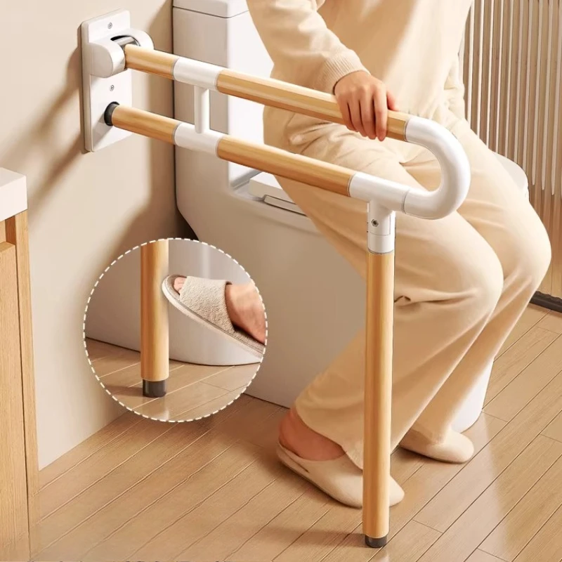 

Цвет под дерево, безопасные опорные направляющие для ванной комнаты, перила для душа, складные вспомогательные поручни, опора для унитаза для пожилых людей с ограниченными возможностями