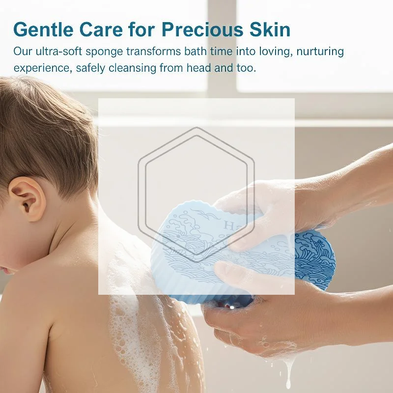 1Pcs 3D Magic Children Body Bath Sponge Soft Exfoliating Dead Skin Remover Gentle Massager for Kids Home Shower Time