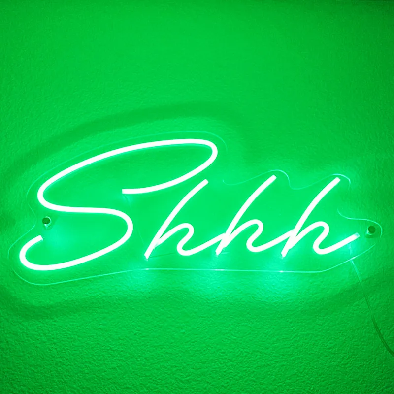 

Shhh Neon Sign, 40cmx12cm Shhh Led Neon Light, Shhh light Up Sign, Shhh Wall Decor, Neon Sign Wall Decor Bedroom LivingRoom