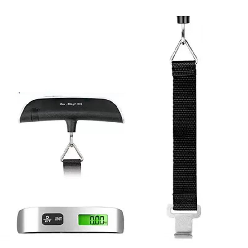 Timbangan Digital untuk Koper, Tas Perjalanan, Alat Timbang Bagasi Portabel, Timbangan Elektronik Gantung untuk Bagasi Tangan