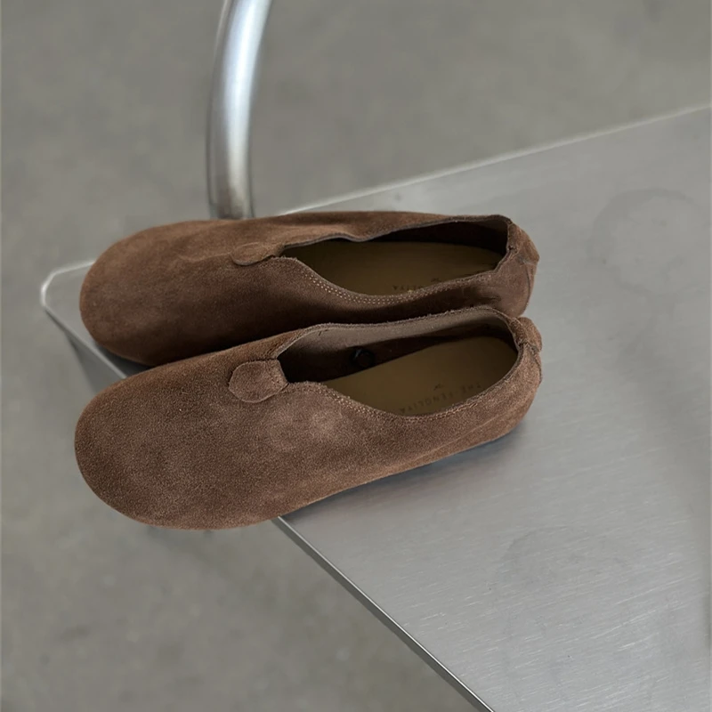 

DIMANYU Women's Loafers Genuine Leather 2026 Spring New Flat Slip-On Grandma Shoes Non-Slip Lightweight Moccasins Women