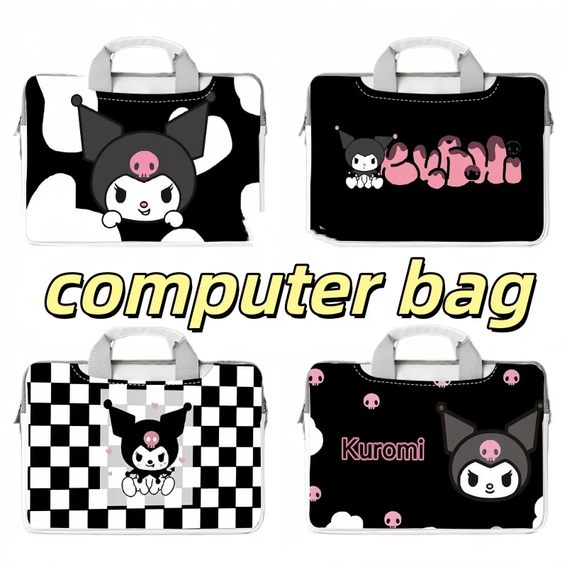 

Sanrio Kurome Stitch Cute Laptop Bag 13 14 15 16 Inch Pu Laptop Bag for Macbook Air Pro 12 17 Dell Xiaomi Huawei Handbag Gift