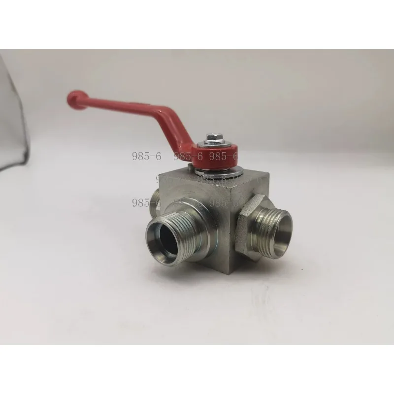 M18×1.5 threaded hydraulic ball valve, two-position three-way structure bearing high pressure for fluid switching