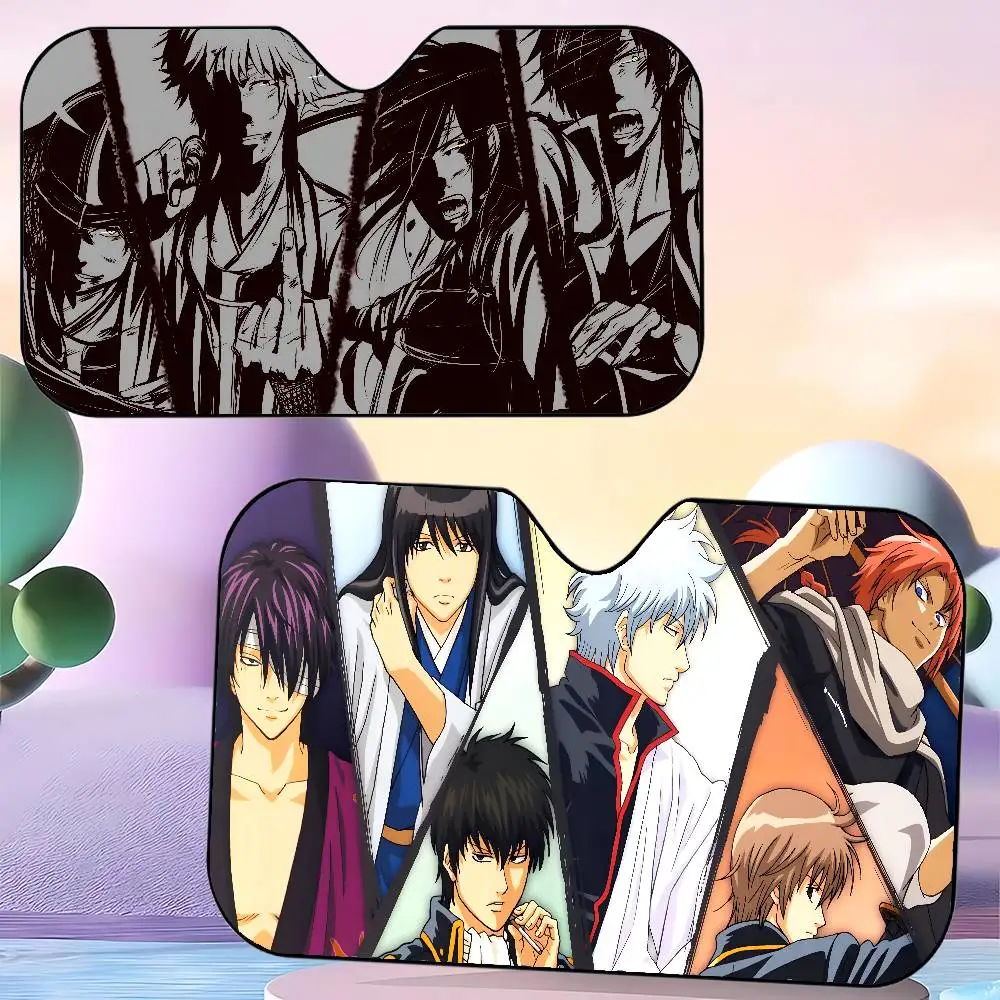 Anime G Gintama parasol de coche cubiertas de parasol de coche cubierta Universal parabrisas visera plegable
