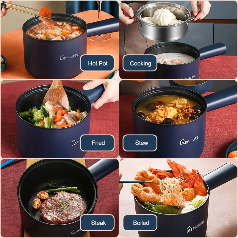 Multifunction Cooker 1.8L Household Single/Double Layer Hot Pot Electric Rice Cooker Student Dormitory Mini Non-stick Pan Pots