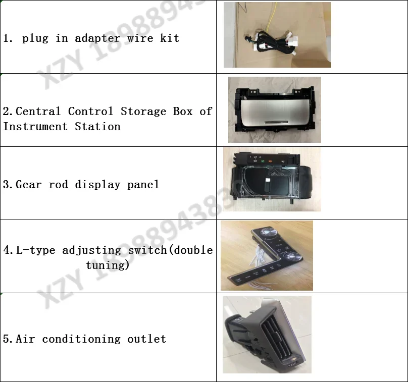 factory whole sale price 2020 UZJ200 upgrade interior car part for  Central control trim panel of instrument  L