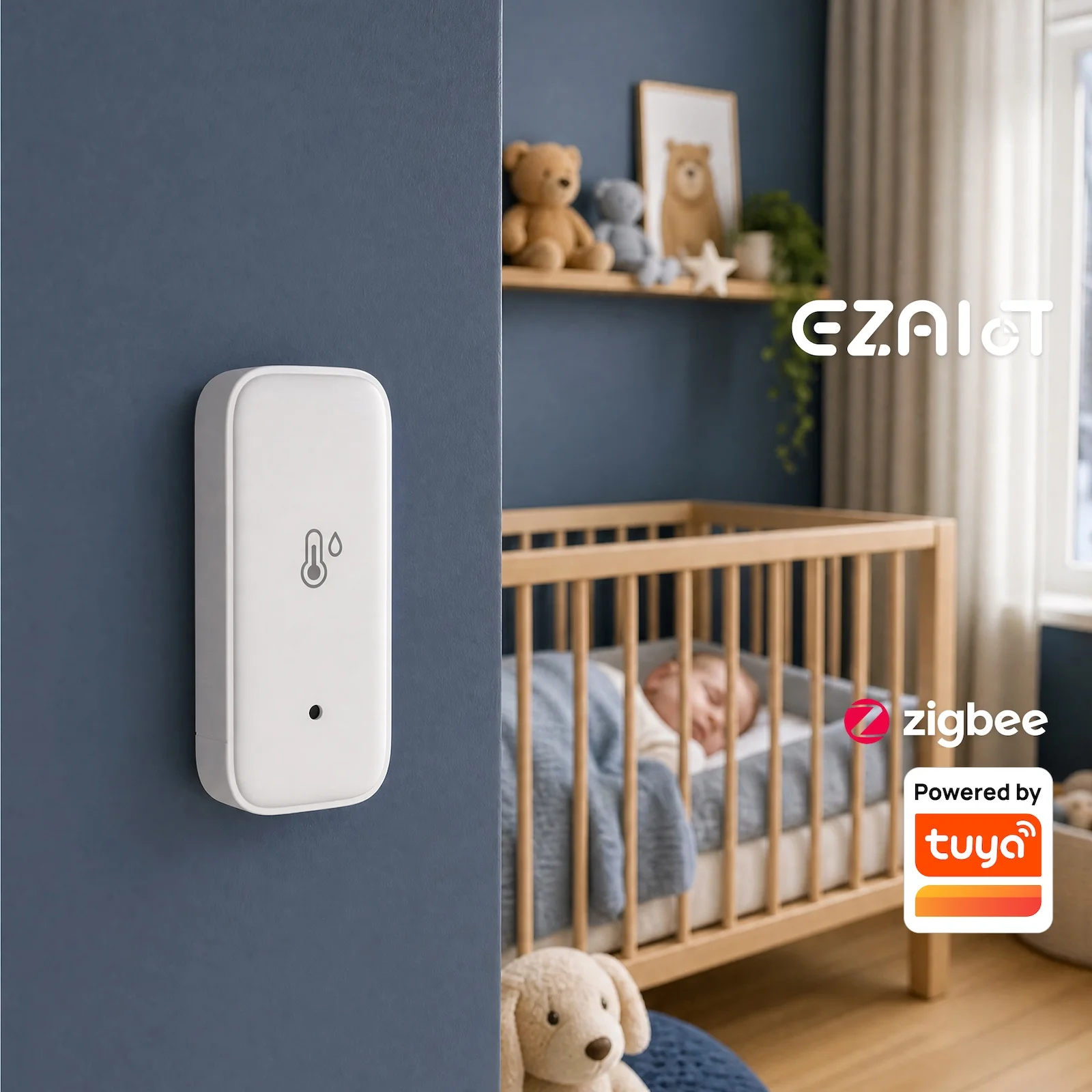 Smart Zigbee Temperature Humidity Sensor Tuya Smart Life or Zigbee3.0 Zigbee2MQTT ZHA Version, Alexa SmartThings Home Assistant