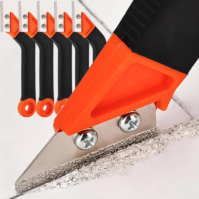Tile Gap Grout Remover Saw Angled Grout Scraper with Replacement Blades Wall Floor Tile Joints Cleaning Paint Tools Blades