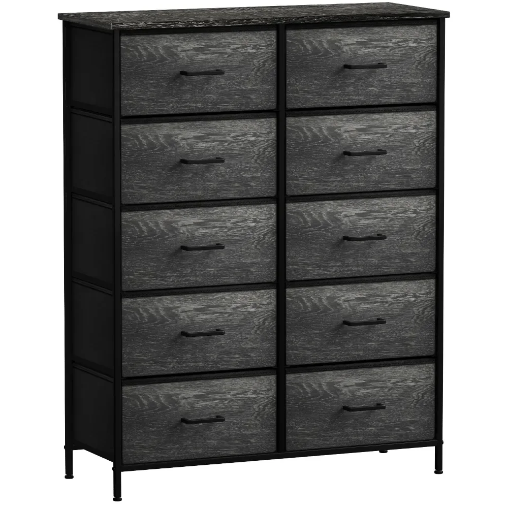 Storage Unit Organizer Chest for Clothes - Bedroom, Living Room, Closet,  Dorm Furniture - Steel Frame, Wood Top